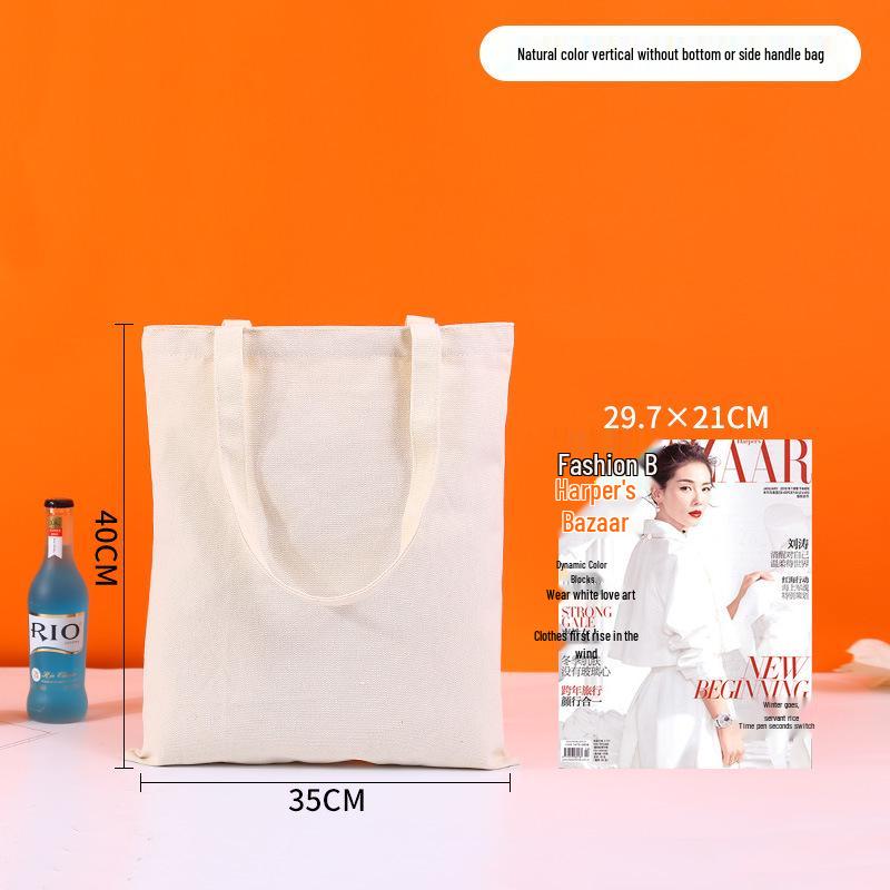 Высококачественная холщовая сумка-тоут с индивидуальным логотипом - Белая, Пустая, Персонализированная печать