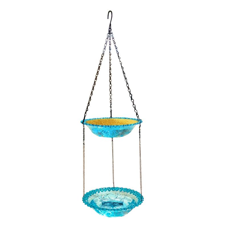 Pet Bird Outdoor Garden Hanging Bird Bath Bird Feeder