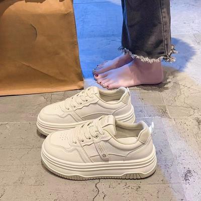 Универсальные белые туфли на толстой подошве, детские весенние и осенние новинки, модные черно-белые туфли с пандой, обувь для спорта и отдыха на доске