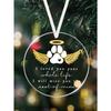 1pc "I Loved You Your Whole Life" Dog Paw Print Angel Wing Halo Acrylic Pendant Decor, Pet Memorial Ornament, Tree Ornament, Gift For Loss Of Cat Dog