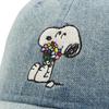 New Era Cap 9TWENTY Long Visor 14676952 NER36C0512 Washed Denim Blue Peanuts Snoopy PEANUTS Collaboration ONSPOTZ Exclusive Hat 920 Long Visor Long