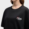 Fila Оригинальная классическая футболка с вышитым логотипом, простая модная, в стиле ретро, повседневная, спортивная, удобная трикотажная футболка с коротким рукавом, унисекс, топы, черная F51U619103FBK