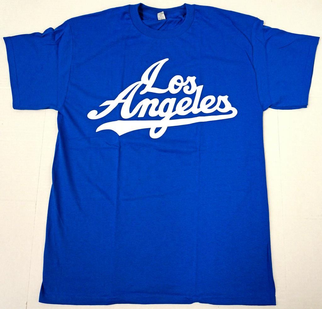 LOS ANGELES T-shirt LA City Of Angels Tee Adult Mens Blue New