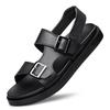 Fashion Summer Men Comfort Hollow Sandals Non-slip Walking Shoes All-match Classic Men's Flats Fashion Casual Genuine Leather Sandals