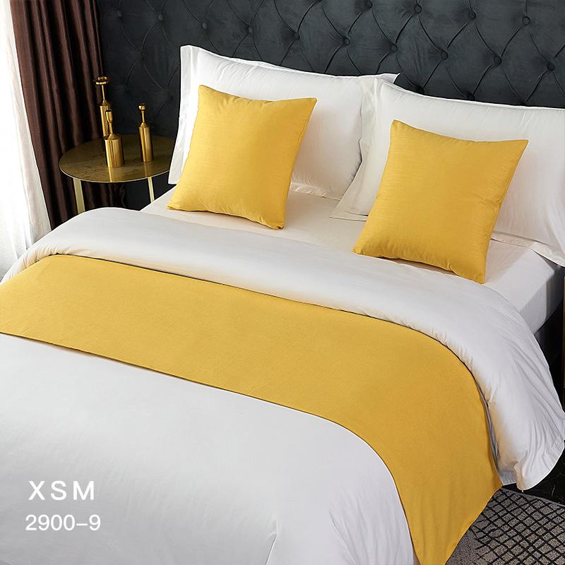 Скандинавские однотонные дорожки для кроватей, простота, хлопковые и льняные дорожки для свадебной комнаты, покрывало для флага на кровать, украшение для отеля, полотенце для хвоста кровати