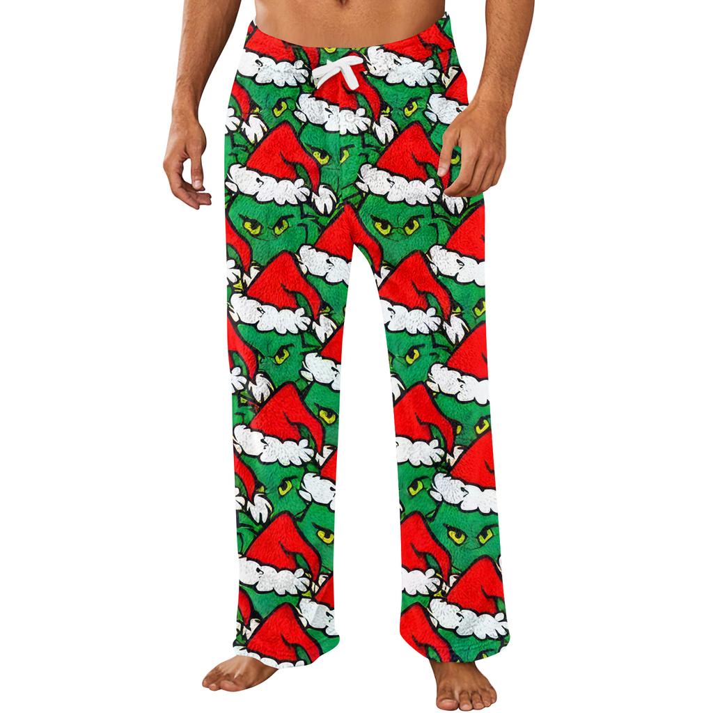 Men's Allover Printed Home Pants Sleeping Pajama Pants Long Pants Pajama Pants