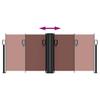 Retractable Side Awning Brown 100 x 1000 cm