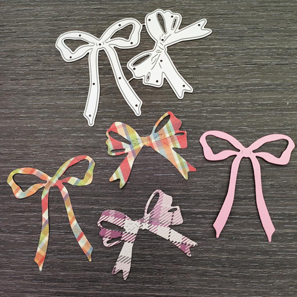 2 шт., металлические трафареты с бантом для DIY, скрапбукинг, альбом, бумажные карты, декоративные ремесла, тиснение, высечки