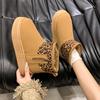 Fashion Women Leopard Print Shoes Winter New Comfortable Warm Women's Snow Boots Non-slip Wear-resistant Fashion Plush Short Boots Hot