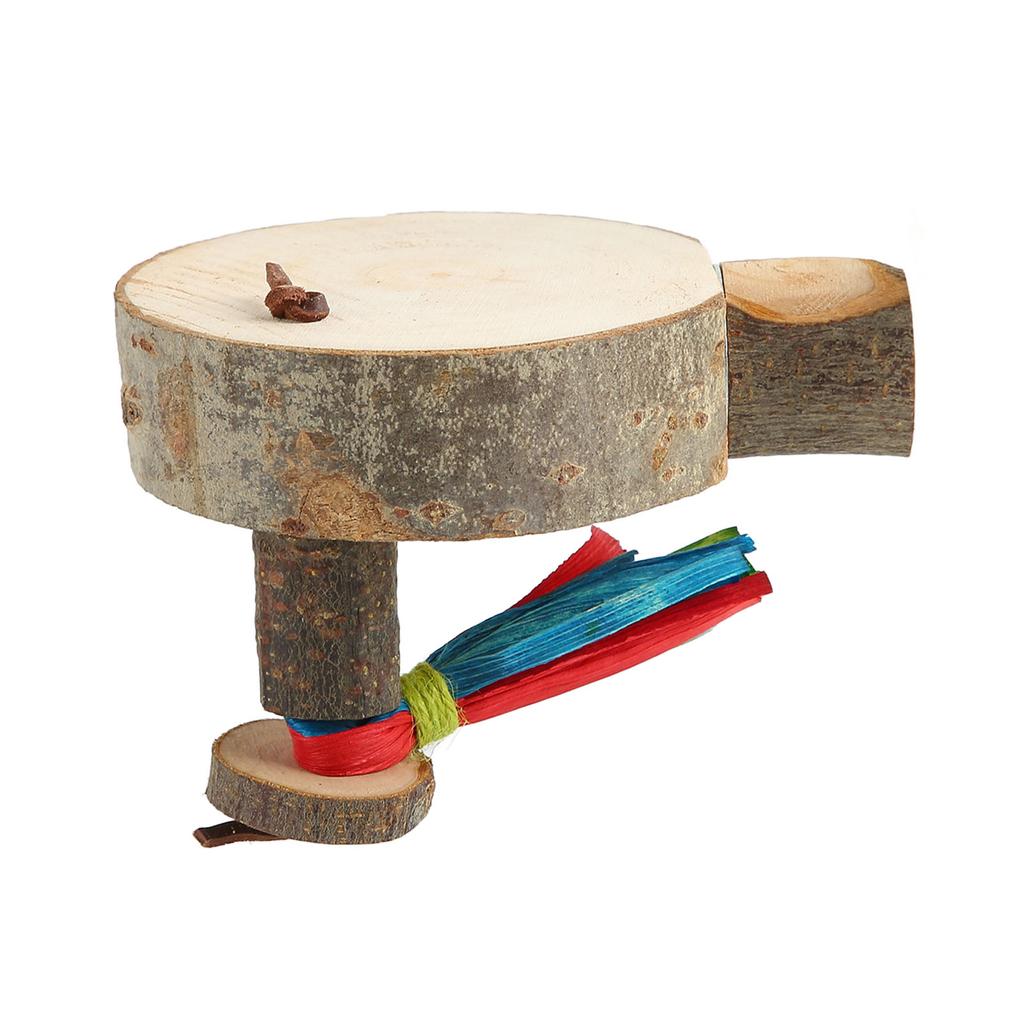 Bird Round Wooden Stand Platform Natural Thick Sturdy Bird Cage Perch Platform for Cockatiel Budgerigar