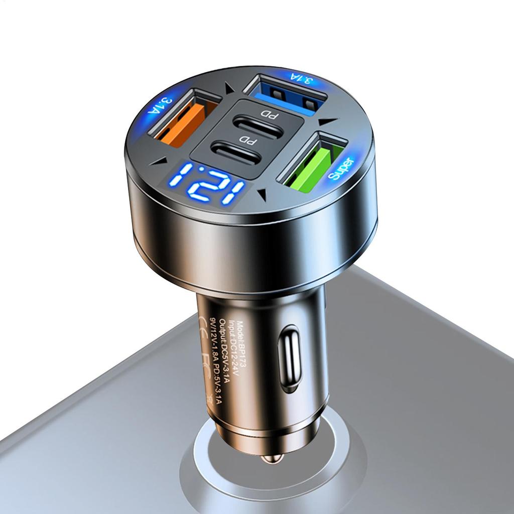 Быстрое автомобильное зарядное устройство с несколькими портами 3USB2PD, автомобильное зарядное устройство Type C Pd, сверхбыстрая зарядка, адаптер-розетка для мобильного телефона в автомобиле для семьи