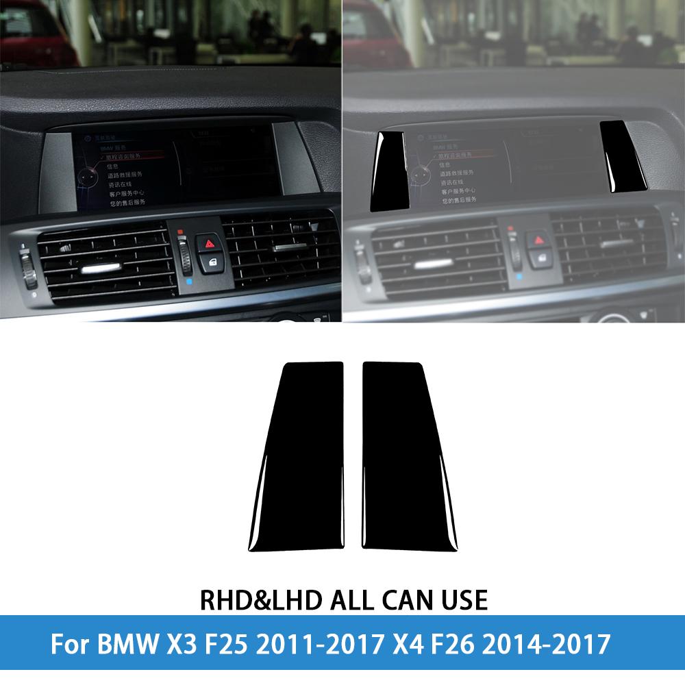dsgur6 For BMW X3 F25 2011-2017 X4 F26 2014-2017Car Accessories Piano Black Interior Air Vent Taillight Console Trim Modified Sticker