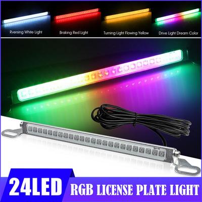 Универсальный RGB 24 светодиодный номерной знак, задний стоп-сигнал заднего хода, задний парковочный сигнальный фонарь для автомобиля, внедорожника, грузовика, лодки, автофургона, мото