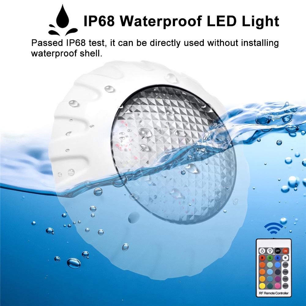 38 Вт RGB светодиодный светильник для бассейна, светодиодный IP68, водонепроницаемый подводный светильник, AC/DC 12 В, светильник для пруда, светодиодный прожектор для бассейна