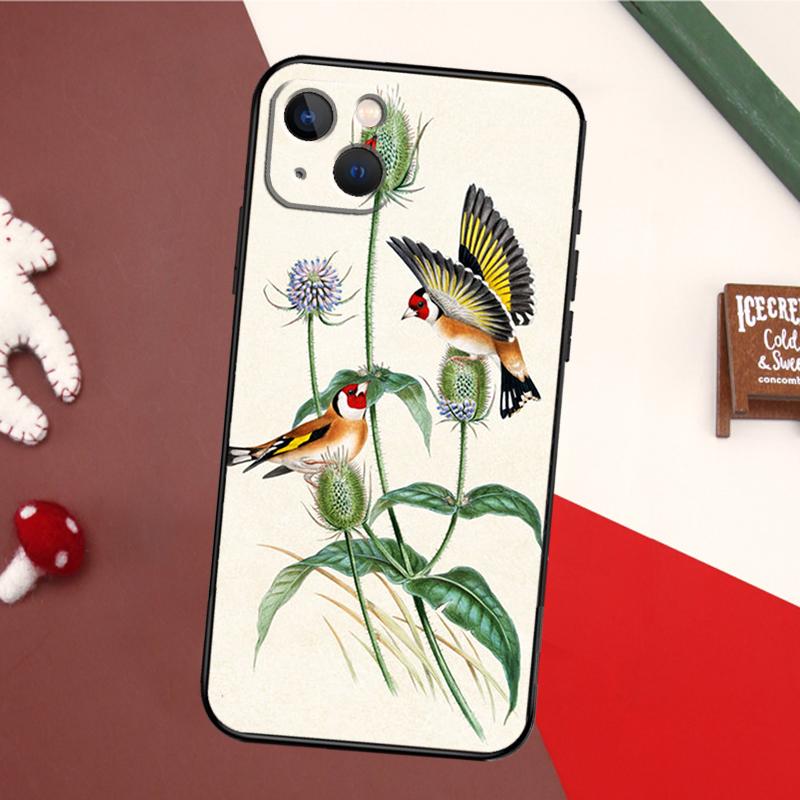 Чехол для телефона с европейской щеглом Для iPhone 16 15 11 12 13 14 Pro Max X XR XS Max 6 14 Plus Мягкий чехол