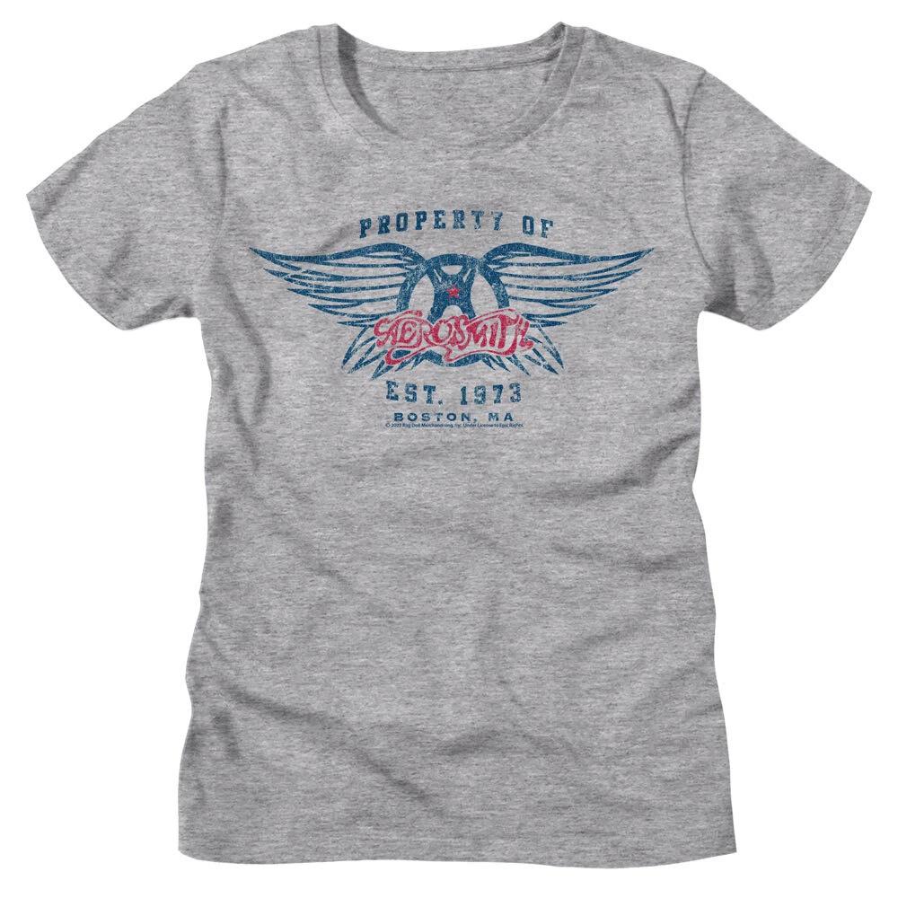 Aerosmith Property Of Est 1973 Boston MA Women's T Shirt Rock Band Merch