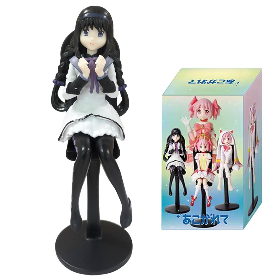 Фигурка Puella Magi Madoka Magica Мадока Саяка Стопор для лапши Сидящая ПВХ Аниме Коллекционная модель Декор для стола Подарок для фанатов аниме
