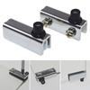 2pair Flush-fitting Glass Door Hinges Shaft Hinge Glass Clip Durable Glass Pivot Hinge  Cabinet