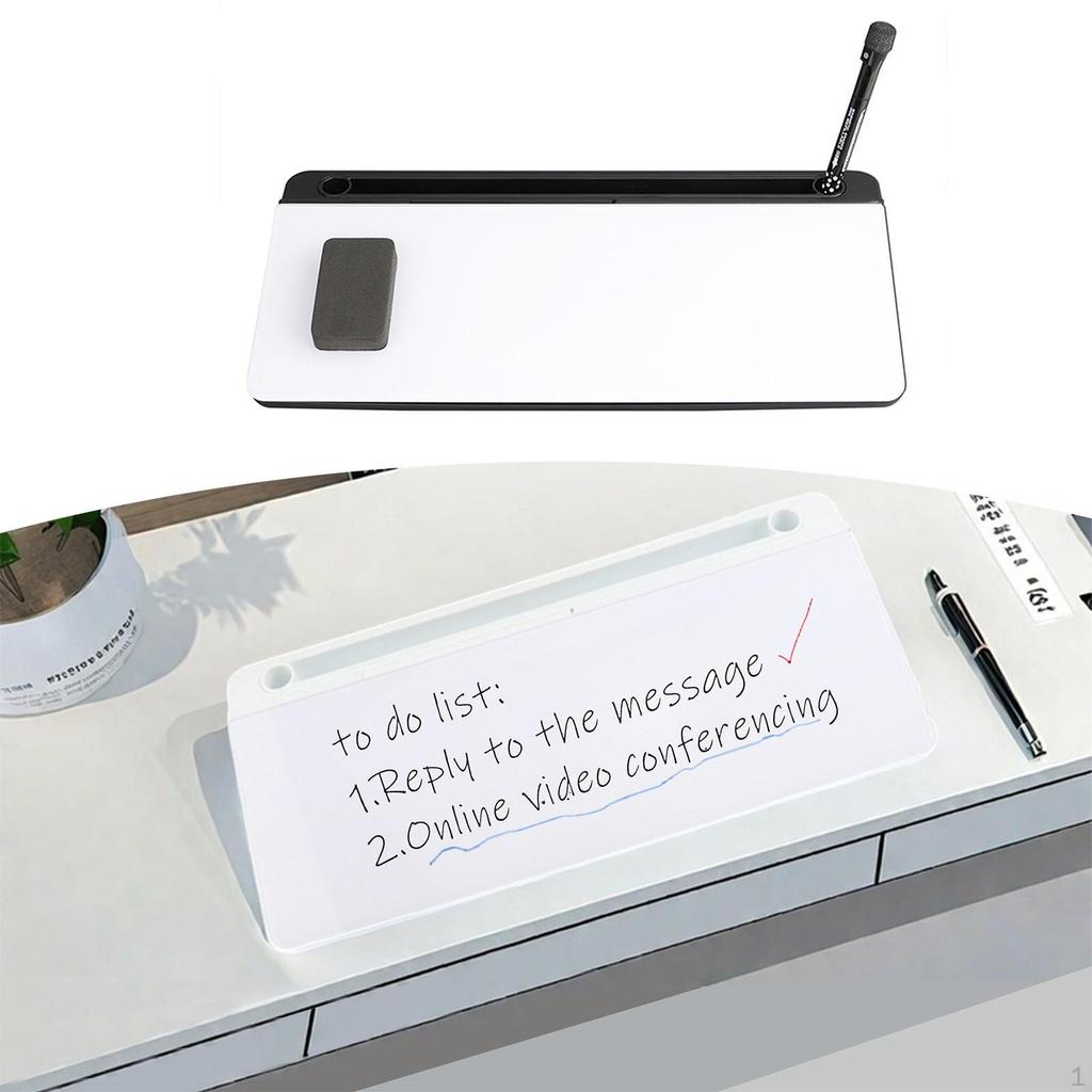 Стеклянная доска для заметок, Органайзер для стола, Настольный органайзер с ящиком, Белая доска для сухого стирания, Компьютерная клавиатура