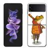 Милый Мышь Аксолотль Лягушка Волшебник Чехол для Телефона Для Samsung Z Flip 7 6 5G Galaxy Z Flip 5 4 3 Черный Жесткий Чехол Роскошный ПК Корпус C