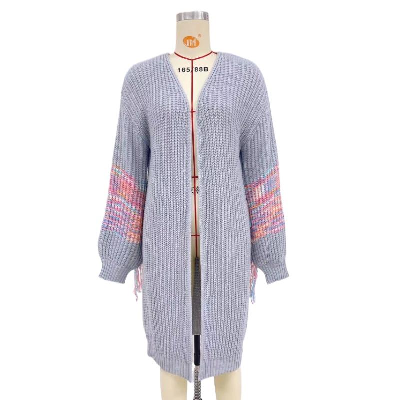 IHUASU Осенне-зимний женский свитер с бахромой Трикотаж Вязаный свитер