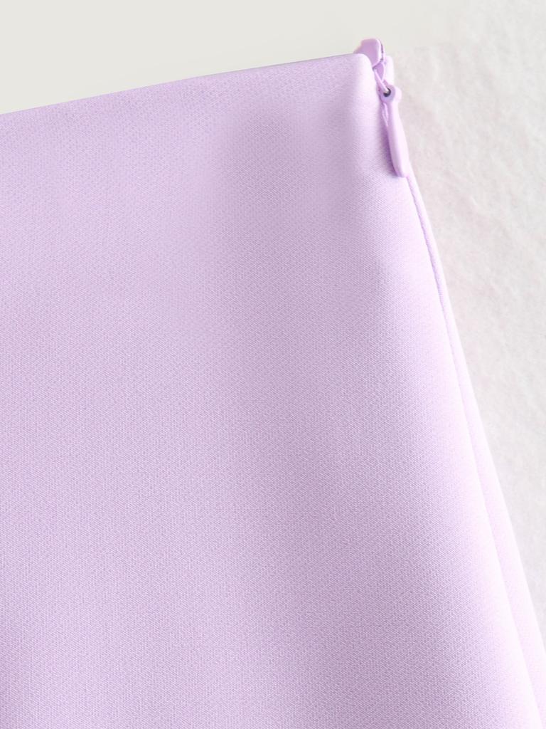 European and American French Women's Clothing Design Bow Trim Mini Skirt