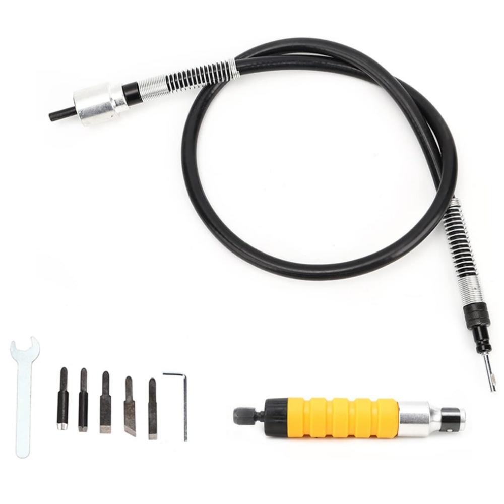 Электрический набор стамесок для резьбы по дереву для резьбы по дереву с гаечным ключом 5 лезвий до 12 000 об/мин Нержавеющая сталь и резина