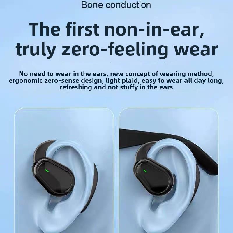 Bluetooth-гарнитура Earless, беспроводная, с костной проводимостью, спортивная, подвесная, сверхдлинная, для бега на выносливость, высокое качество звука для мужчин и женщин