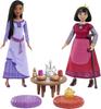 Mattel Disney Wish Toys Игровой набор «Время чаепития лучших друзей» с Ашей Далией из Rosas 2, 1, 10 и 10, а также куклы, фигурки, стол, аксессуары, по мотивам фильмов