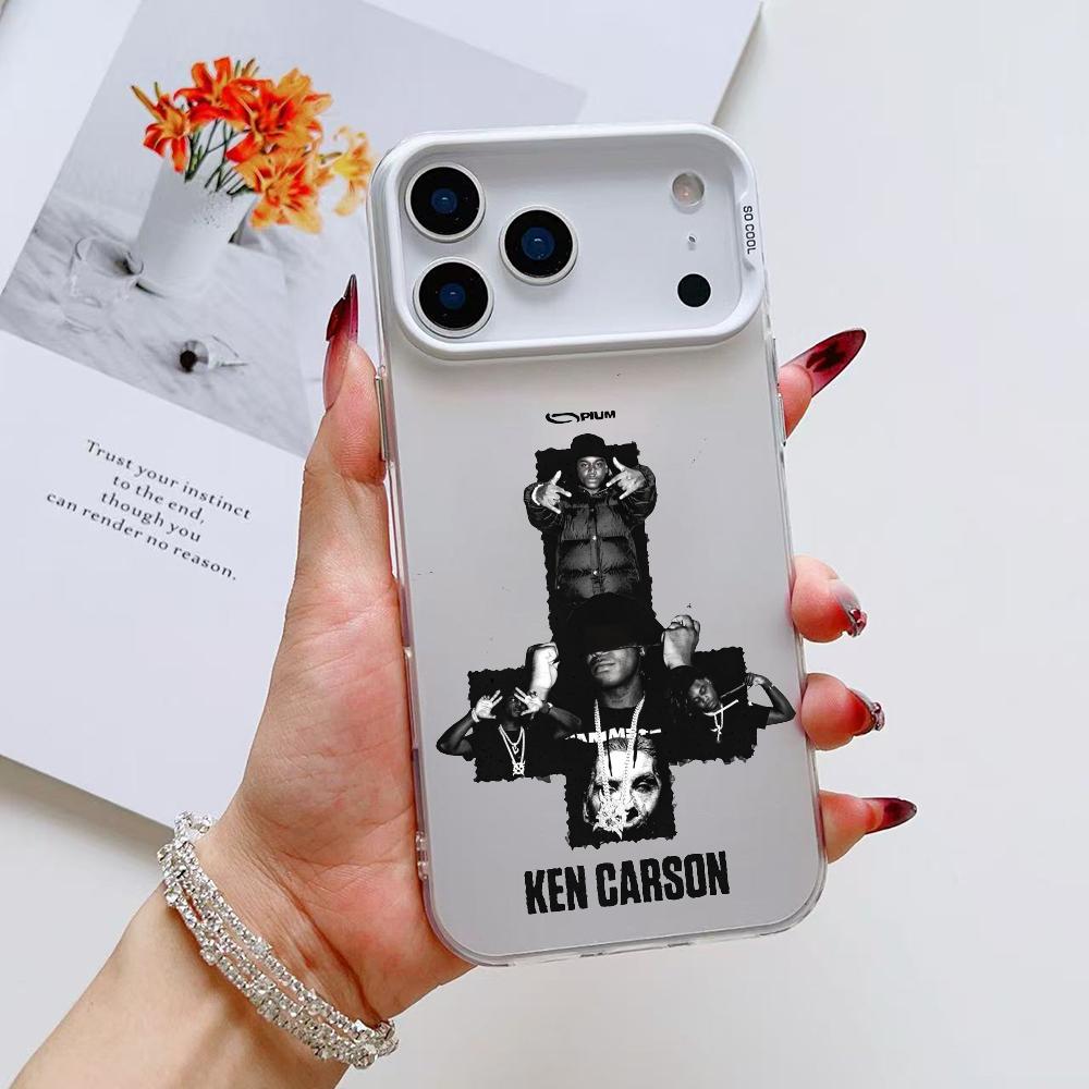 Чехол для телефона Ken C-Carson Rap Trap для iPhone 17 16 15 14 13 12 11 Pro Max Air Матовый Лазерный Аврора Ударопрочный Funda