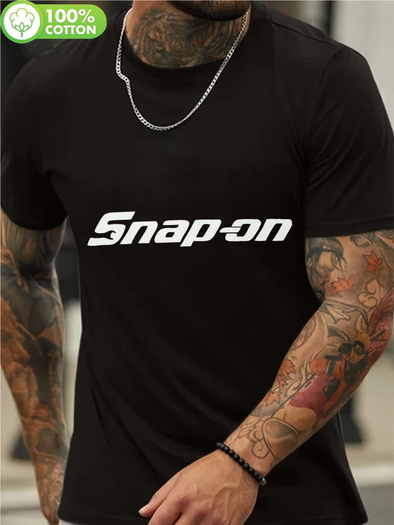 100% Cotton Lightweight Breathable T-shirt with Snap-On Graphic Design - Light Blue Regular Fit Round Neck Tee for Outdoor Training