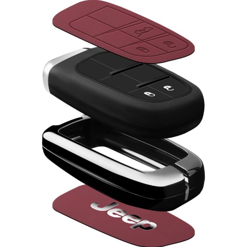 CZY2 Zinc Alloy Leather Car Key Case Cover Shell For Jeep Renegade Wrangler Patriot Grand Cherokee WK2 KL Compass Liberty Accessories
