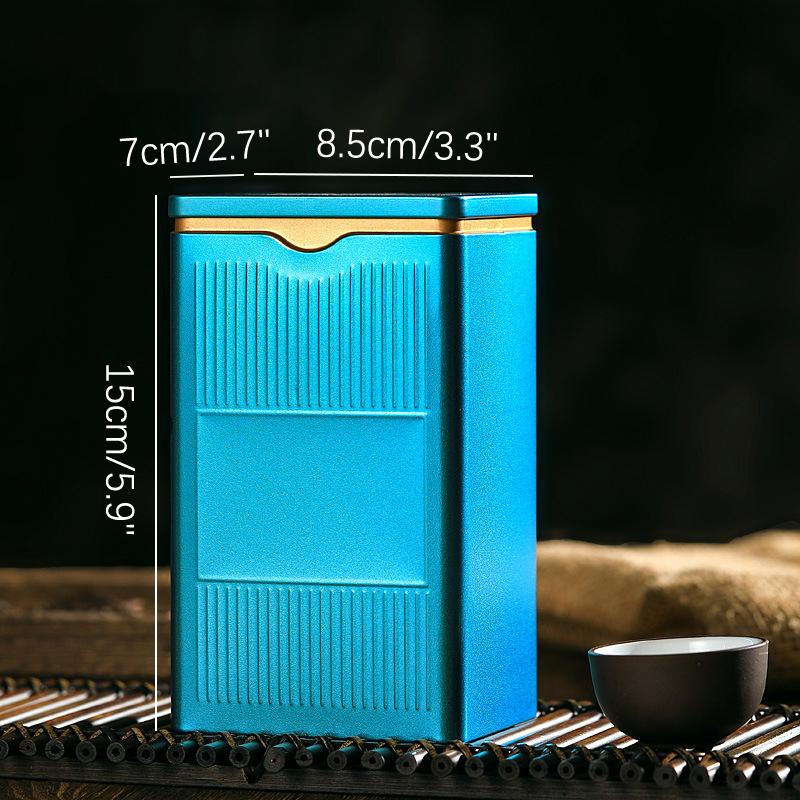 Портативная коробка для чая, герметичная коробка для чая, контейнер для хранения чайной посуды, жестяная банка для кофе, коробка для сахара, кухонное хранение