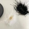 Милые страусиные перья, коготь для волос, плюшевые зажимы для волос, зимние заколки, модные женские заколки, аксессуары для волос, вечерние
