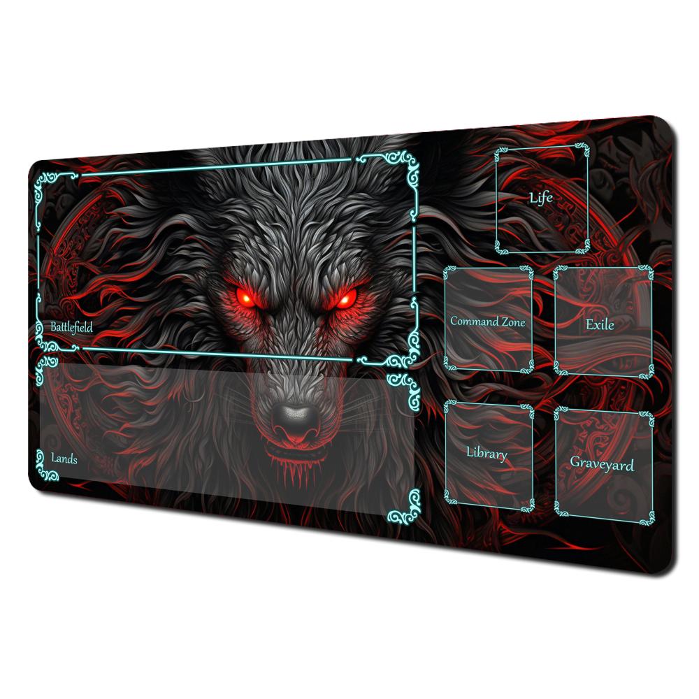 Мистический Тотем Короля Волков Игровой коврик MtG 35x60см Коврик для игры в Magic Card Battle Нескользящий Прочный Прошитый край Настольный игровой коврик Magic Ковер