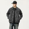 Spring American Heavy Washed Denim Jacket Loose Shoulder Trend Casual Cow Jacket Men'S Cotton