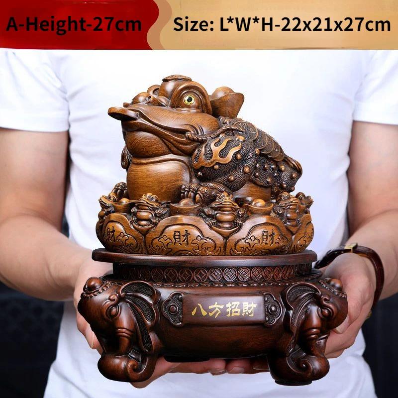 Украшения из золотой жабы Zhaocai Jinbao, трехногая золотая жаба Zhaocai, украшение офиса, подарок для открытия кассира магазина