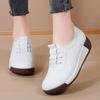 Womens Wedge Sneakers 2024 New Style Breathable and Comfortable Running Shoes Casual Thick-soled Womens Vulcanized Shoes