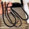 Red Black Beaded Auspicious Necklaces for Women Chinese Glass Beads Necklace Exquisite Elegant Choker Jewelry Accessories