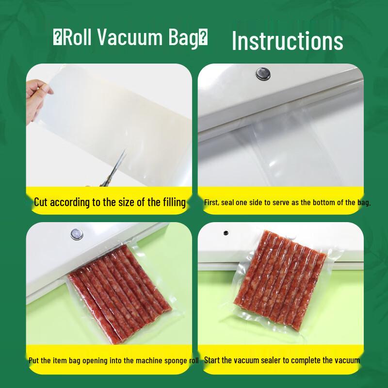 Taijie Food Grade Vacuum Sealer Bag Rolls (2-Pack)