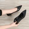 New High Heels Women's 2025 Black High Heels, Sheepskin Professional Work Shoes Soft-soled Single Shoes Women's Shallow-mouth Stiletto