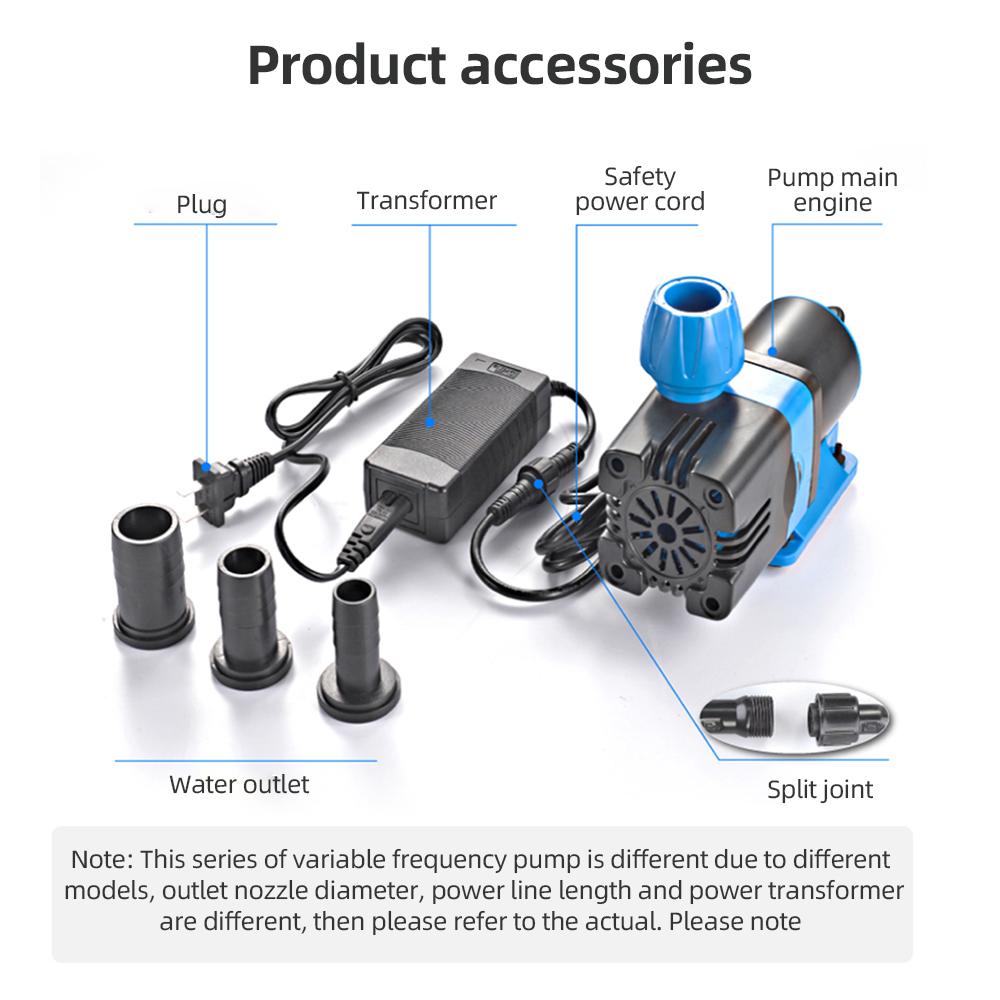 Погружной водяной насос производительностью 8000 л/ч — водяной насос с регулируемой частотой, технология синусоидальной волны, сверхтихий постоянный ток
