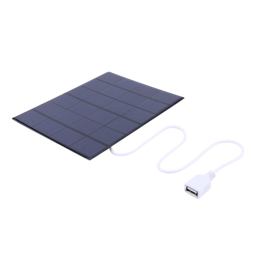 USB Solar Panel Charger 5W 6V Solar Charging Panel Monocrystalline Power Emergency Panels for Mobile Phone/3-5V Battery Charging
