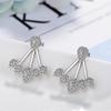 Design Sense Cold Wind Small Lock Fashion Zirconia Sparkling Classic Stud Earrings for Women Dazzling Female Elegant Accessories Timeless Jewelry