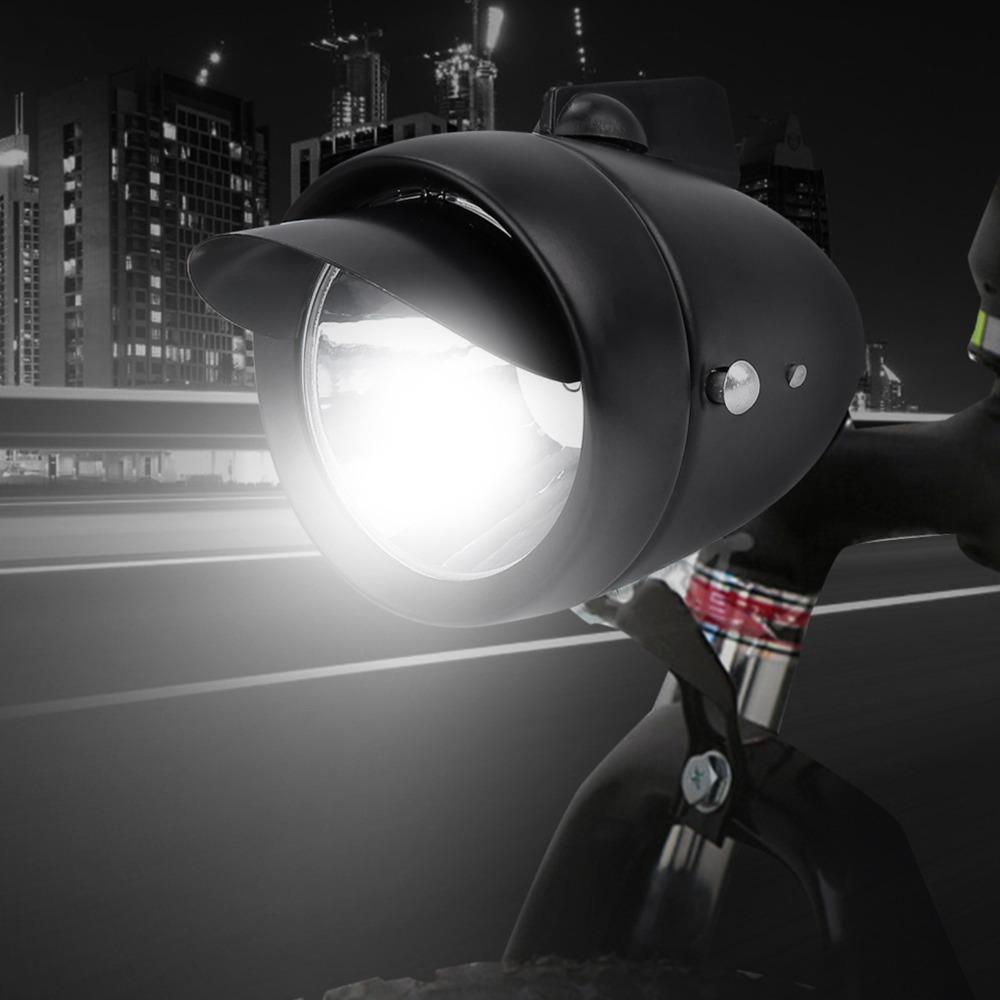 Metal Brim Bike Front Head Lamp with Visor Cycling Lighting Equipment Cycling Accessories