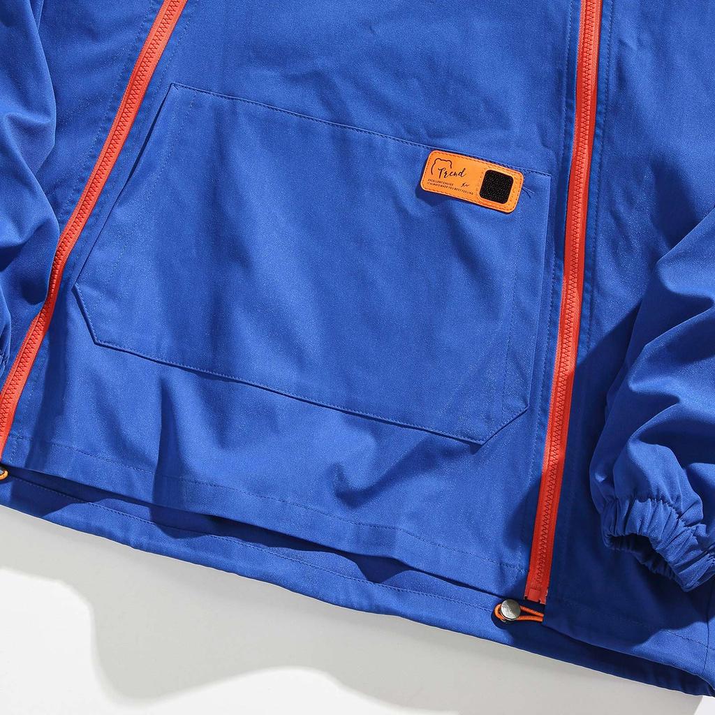 Осенняя новая мужская куртка с капюшоном, пальто, повседневный цветной контрастный топ для мужчин