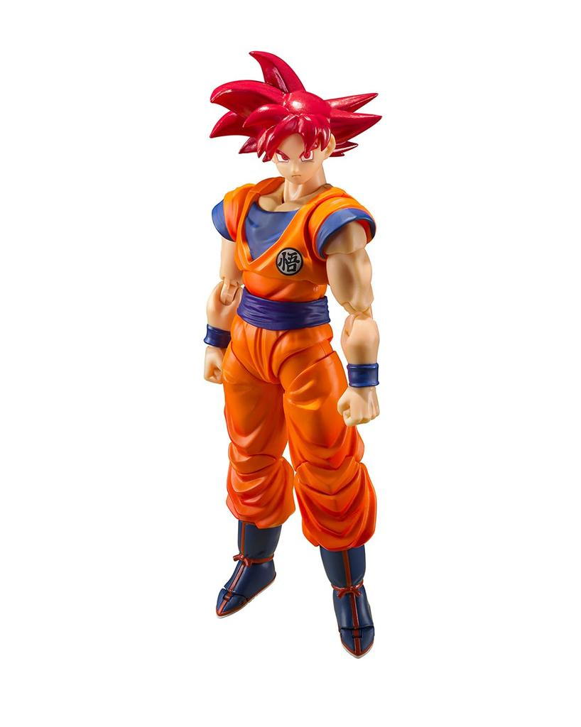 TAMASHII NATIONS Dragon Ball Super Super Saiyan God Son Goku Бог Сайян, созданный праведным сердцем. Приблизительно 140 мм, окрашенный ПВХ, АБС.