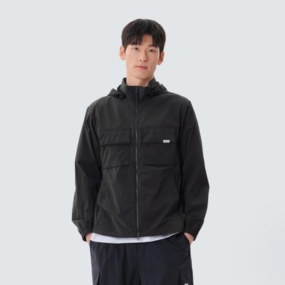 Route Hood Detachable Windbreaker Dark Charcoal (S25MMRWB62)