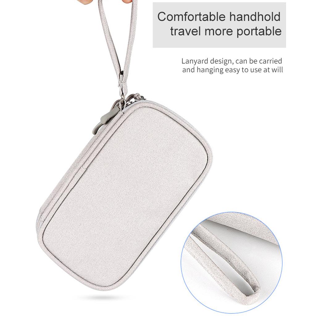 1 шт. сумка для хранения кабеля данных, водонепроницаемая дорожная сумка-органайзер, портативный чехол для переноски, двухслойная сумка для хранения кабеля, USB-зарядного устройства