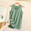 Women's Loose Fit Sleeveless Maternity Vest, Plus Size 200 Lbs, Belly-Covering Summer Outerwear.